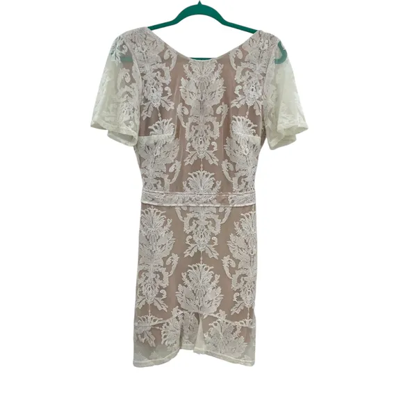 For Love & Lemons San Marcos Mini Dress Lace Ivory White Size‎ Medium - Image 3