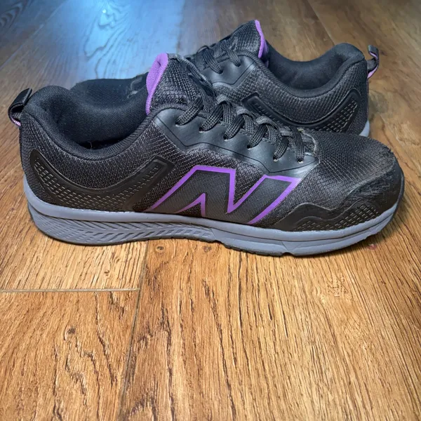 New Balance 412 v1 Evolve Alloy Toe Runner Work Shoes Womens 8.5 Black Purple - Image 9