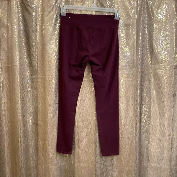 Aerie Play Chill Move maroon cotton/poly blend leggings, M - Image 2