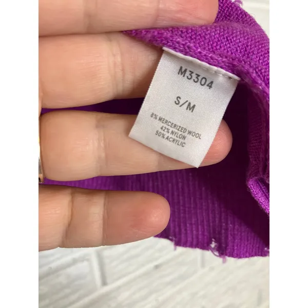 Kerisma Ryker Sweater Womens S/M Purple Excellent Distressed‎ Knit Wool Blend - Image 5