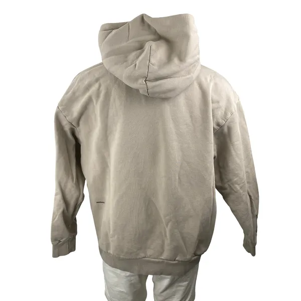 Pangaia Men's Beige Graphic Hooded Long Sleeve Sweater Hoodie Sweatshirt Top L - Image 4