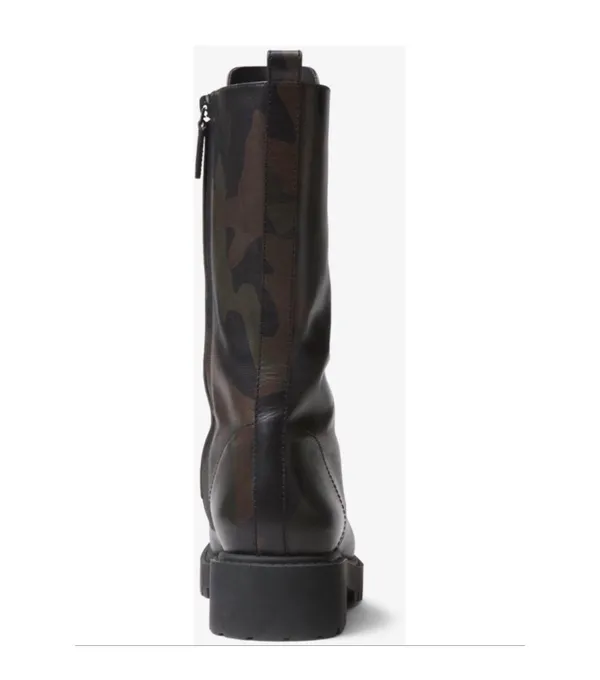 Michael Kors Brenna runway camo leather lace-up boots - Image 4