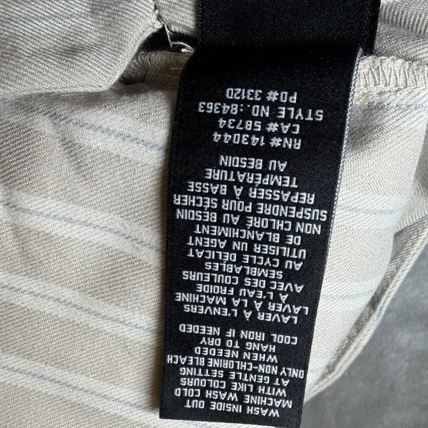 New 7 For All Mankind Womens Size 6 Beige Striped Wide Leg Trouser Pants Work - Image 14