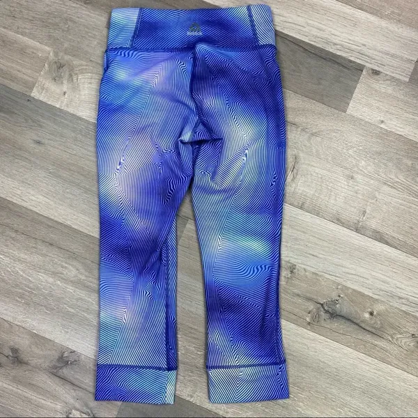 Reebok CrossFit Lux Bold 3/4‎ Wavy Ombré Legging Blue White XS - Image 4
