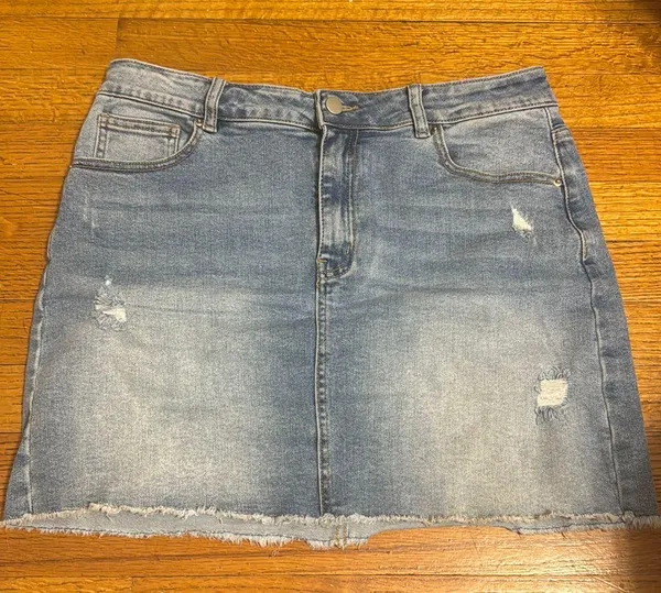 Denim Skirt Blue Size L - Image 2