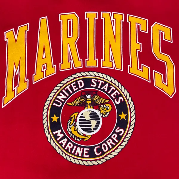 Vintage 90s United States Marines Corps Red Crewneck Sweater - Image 3