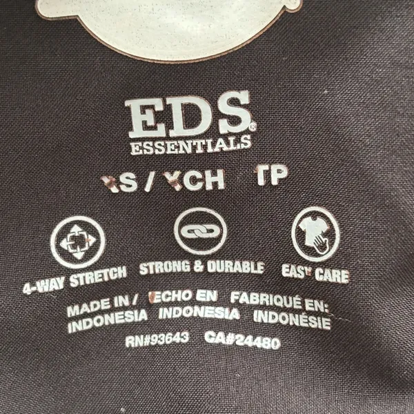Dickies Scrub Top XS EDS Essentials Black V-Neck 4-Way Stretch DK615 - Image 6