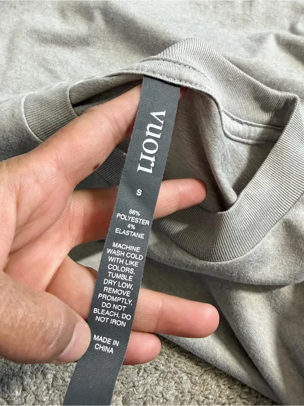 Vuori Women’s Daydream Crew Shirt Longsleeve in Light Heather Grey S - Image 7