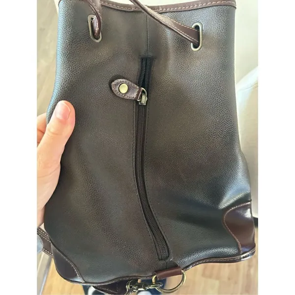 Liz Claiborne leather brown backpack - Image 8