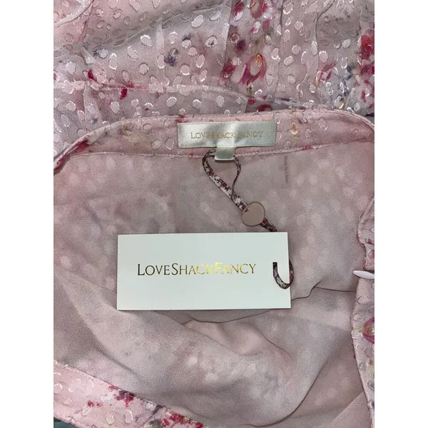 LoveShackFancy Imelda Skirt Bubbly Pink Size 4 Mini Ruffle Skirt Silk Blend - Image 12