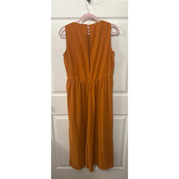 ASOS Minimal Jumpsuit with Ruching Detail and Keyhole Back in Mustard, 2 - Image 9