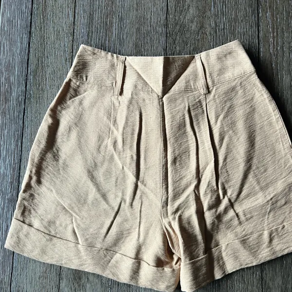 Primark Tan High Waist Shorts with Flared Leg - Image 3