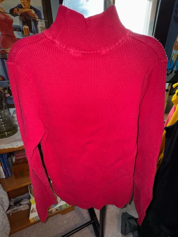 Croft & Barrow Red mock neck sweater - Image 2