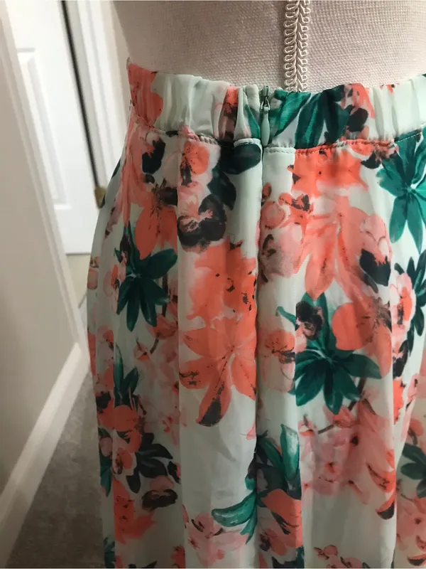 Lulus Bloom for Two Mint Floral Print Two-Piece Maxi Dress - Image 9