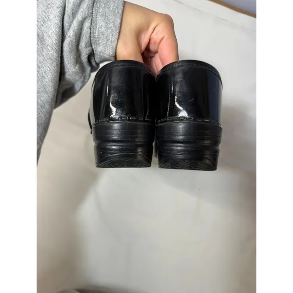 Dansko Professional Black Patent Leather Clogs Slip On Work Nurse 39 - Image 7