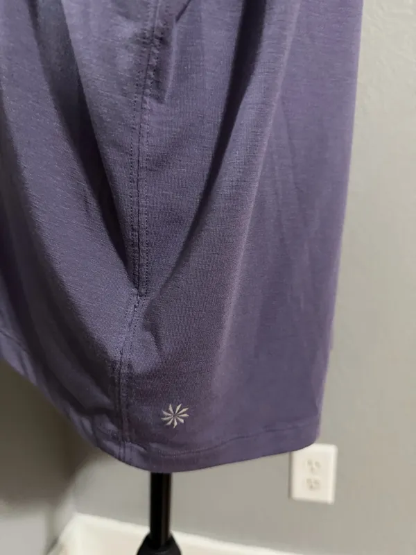 Athleta Move With Ease Athletic Yoga Soft Flowy Boxy Purple Top Large. - Image 3