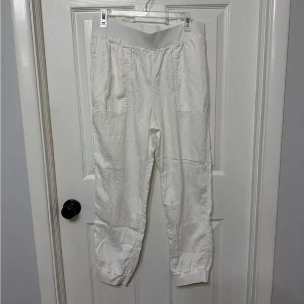 Faherty Arlie‎ Day White Jogger Pants size XL linen - Image 3