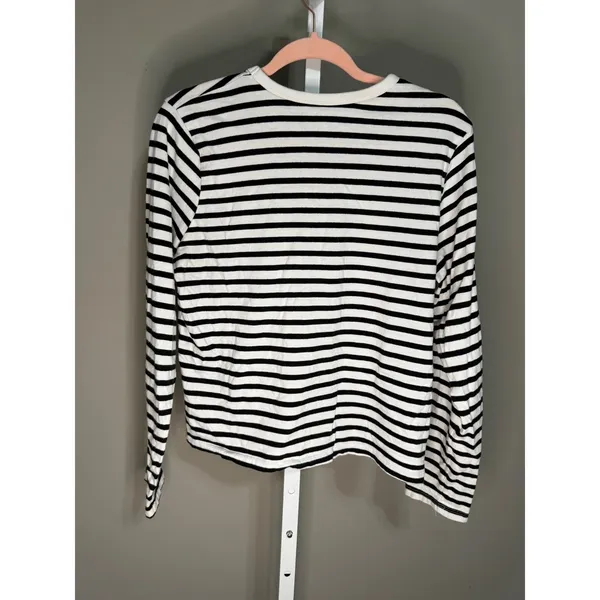 Abercrombie & Fitch Striped Long Sleeve Parisian Chic Indie Top L Coastal French - Image 3