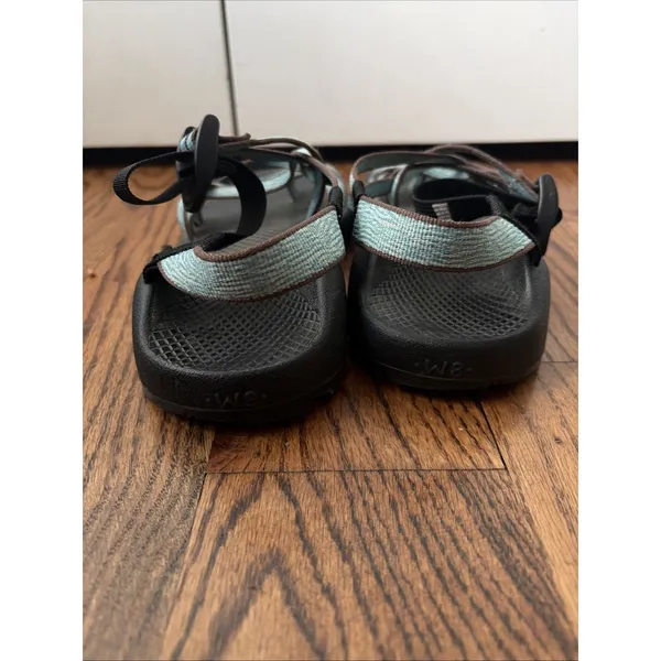 Chacos Sport Hiking Blue/Brown Sandals Strappy Toe Loop Shoe VIBRAM Sole Womens 8 - Image 4