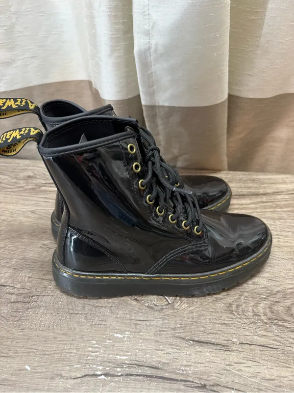 Dr Martens Zavala Patent Leather Combat Boots size‎ 8 - Image 2