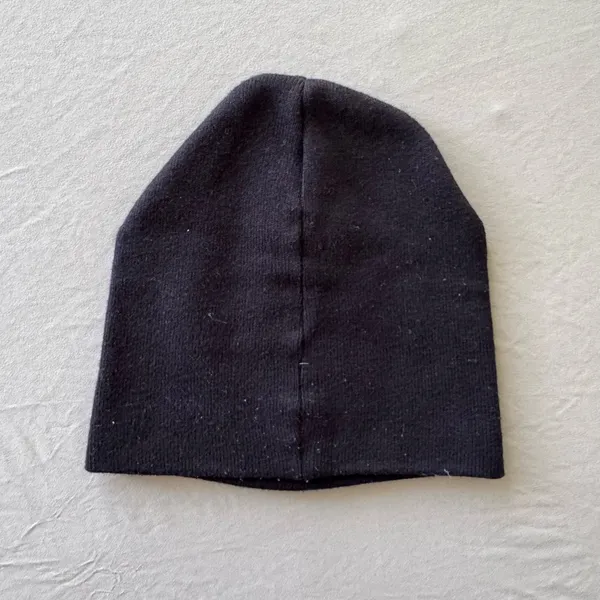 Reversible Beanie Skull Beanie Cap Black - Image 3