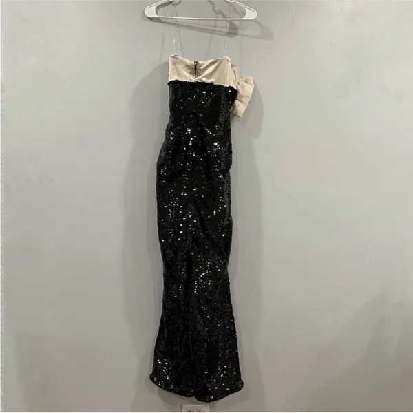 HOUSE OF CB Holly Sequins Strapless Bow Dress XS - Image 9