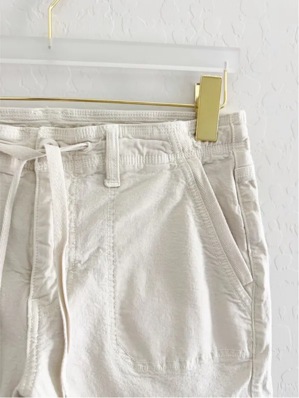 American Eagle AE Stretch Classic Bootcut Cargo Pants Cream Ivory Utility Gorp - Image 6