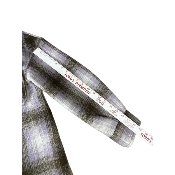 Bagatelle Collection Plaid‎ Shacket XS Brown Purple Button Up Cabincore Jacket - Image 7