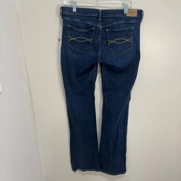 Abercrombie & Fitch The A&F Boot Dark Wash Jeans 10R W30‎ L33 Bootcut Flare - Image 3