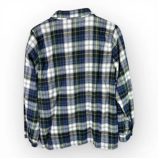 LL Bean Womens size Medium Scotch Plaid Flannel Pajamas Shirt Tartan 502584 - Image 2