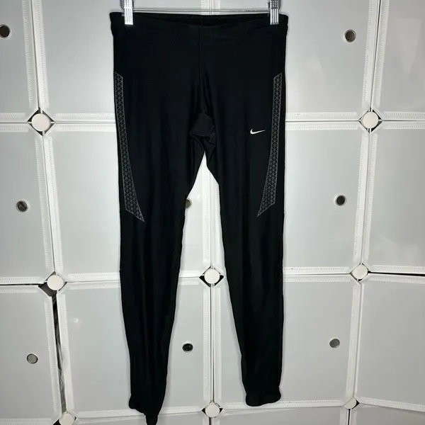 Nike Black Tech 2 Running Long Tights Leggings Size Small - Image 2