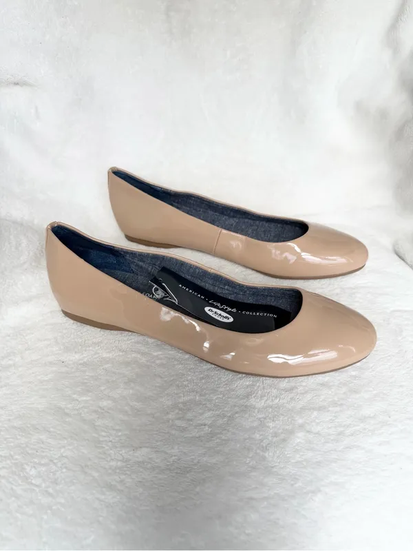 Dr. Scholl's Beige Patent Ballet Flats Size 9.5 - Image 5