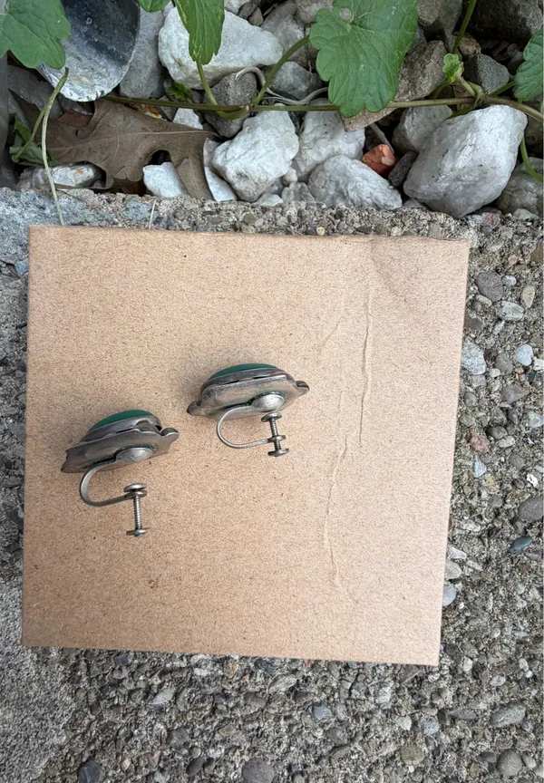 Vintage Mexican Sterling Silver Screwback Earrings - Image 5
