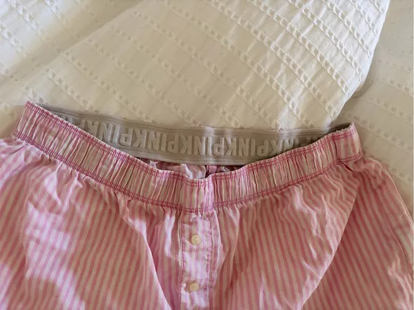 Victoria's Secret Pink & White Striped Sleep Shorts - Image 3