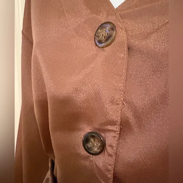 Brown Satin Button - Image 4