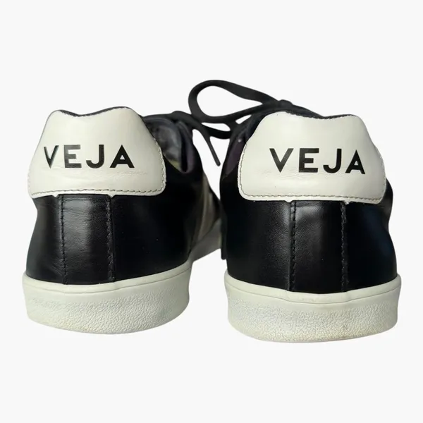 Veja Esplar Leather Sneakers Black White Low Top Lace Up Women’s US 7 EU 38 - Image 8