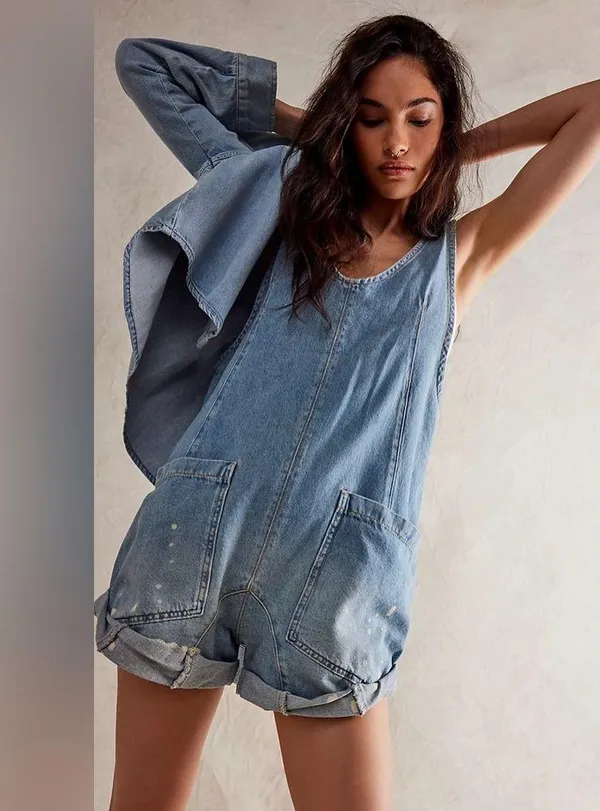 NEW WeThe Free High Roller Shortall In Bright Eyes Sold Out On Free People - Image 5