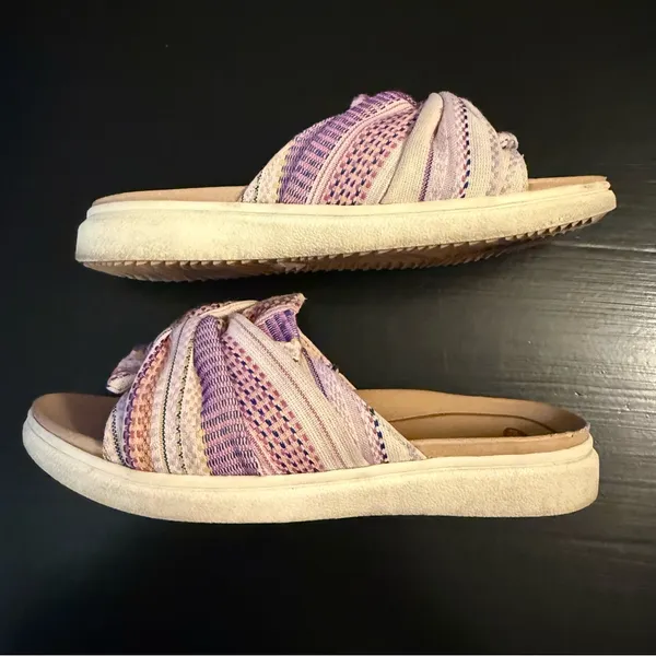 Dr. Scholl's Women's Sandals with Pink and Purple Woven‎ Straps - Image 7