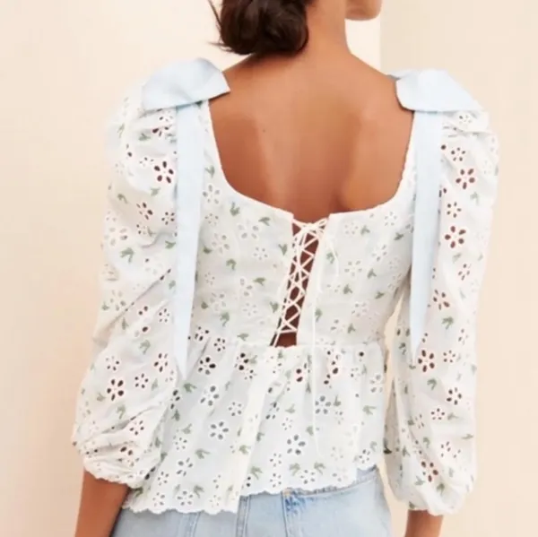 For Love & Lemons Cherry Eyelet Top  - Image 2