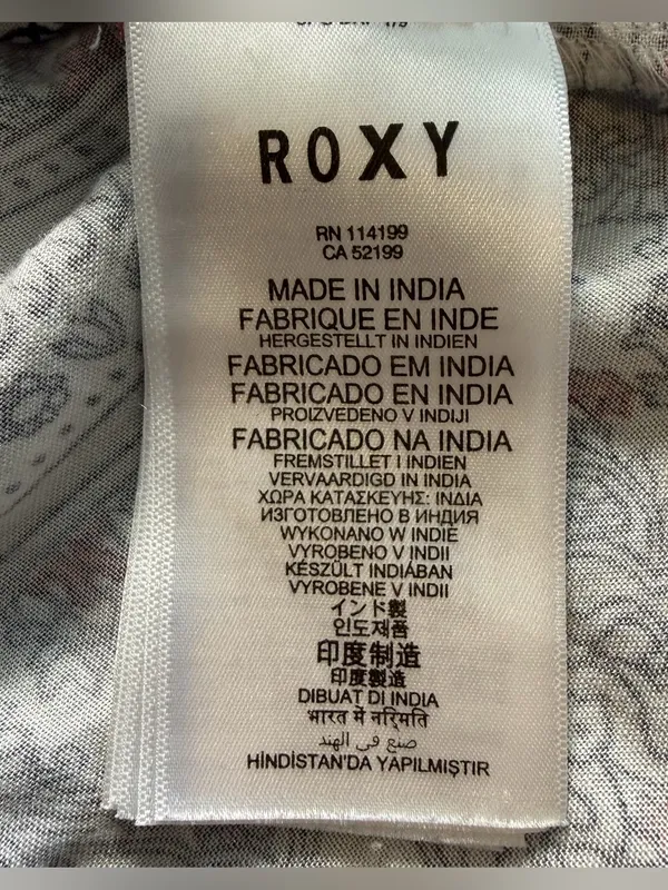 Roxy Border Paisley Strappy Maxi Pocket Sun Dress Women’s Size Medium Beach - Image 5