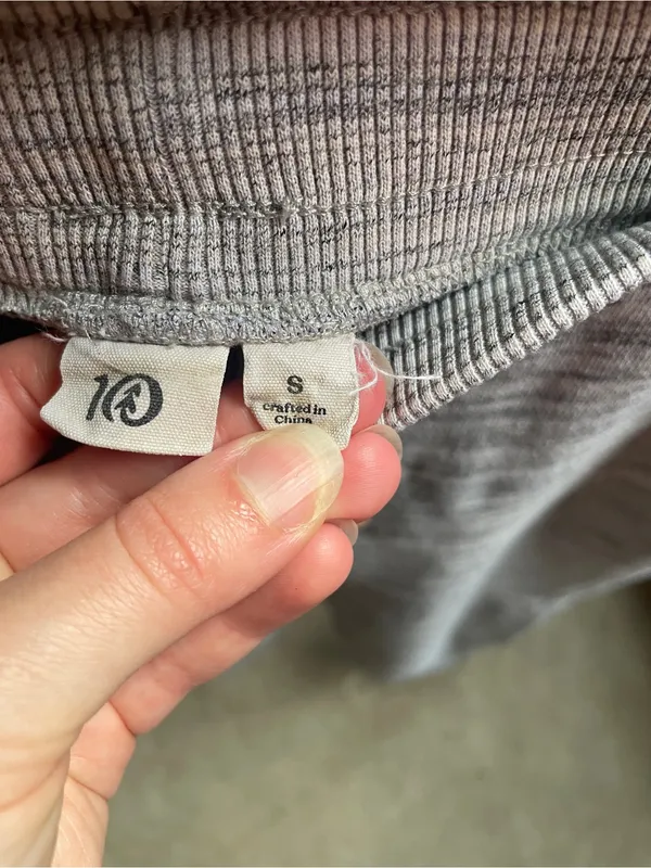 tentree Heathered Light Gray Drawstring Joggers - Image 3