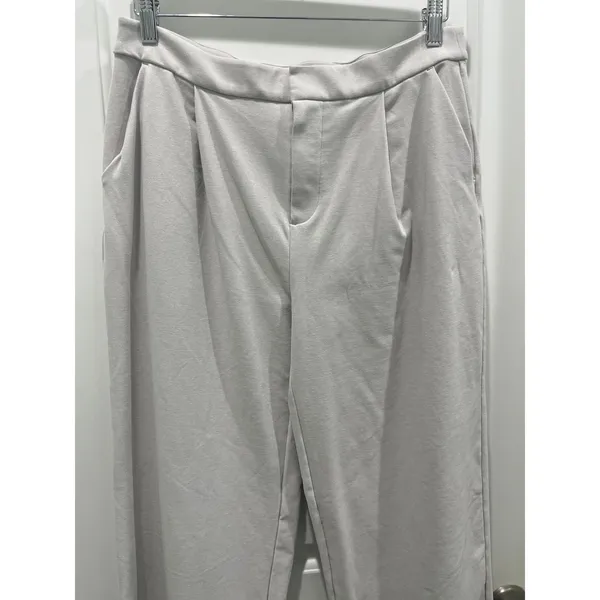 Vuori Elevation Ecru Heather Wide Leg Trouser Sz L - Image 3