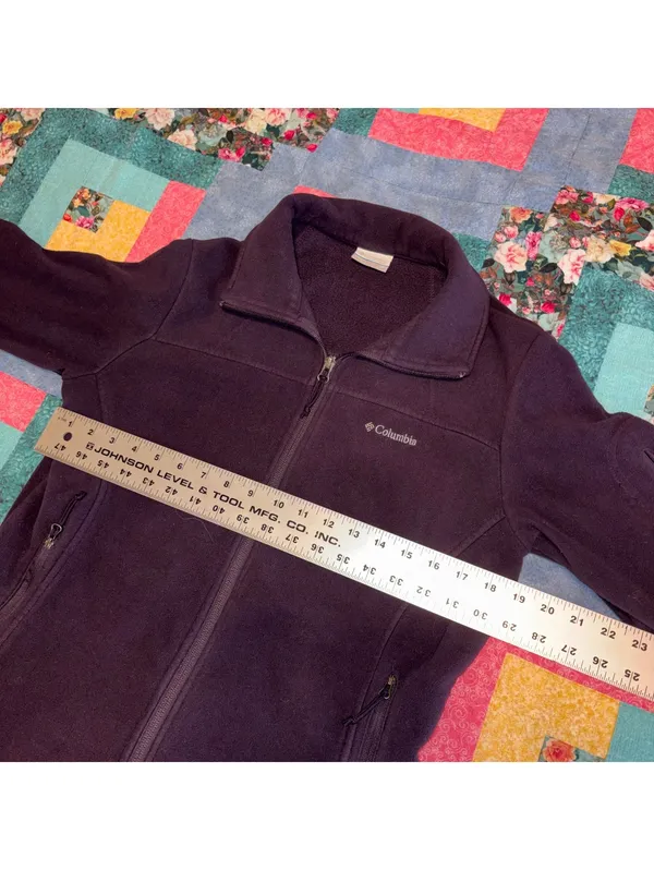 Columbia Women's Medium Purple Outdoor Fleece Jacket Cozy Warm Full Zip - Image 7