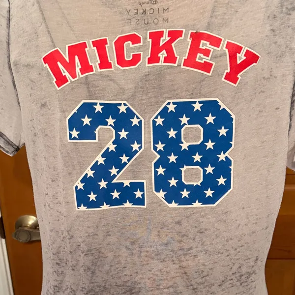 🆓🆓🆓Free w/purchas🆓🆓🆓Disney Mickey Mouse Stars and Stripes Unisex T-Shirt-medium - Image 7