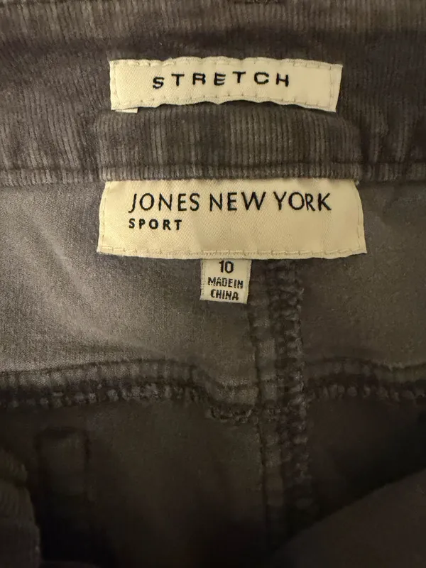 Jones New York Women’s Grey Corduroy Pants - Image 3