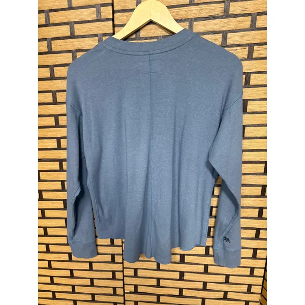 The Normal Brand Blue‎ Henley Top Size Medium Blue - Image 2