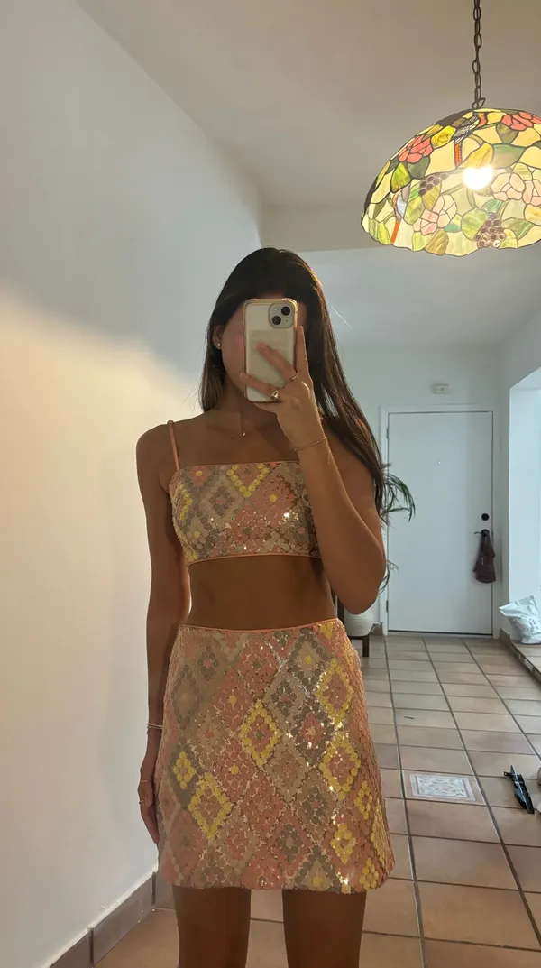 Caroline Constas Sequin Pink Set - Image 2
