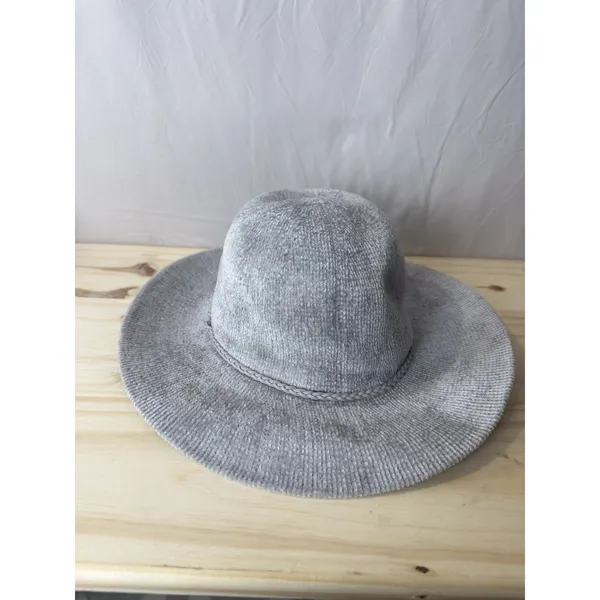 Nine West Grey Corduroy Women’s Fedora Bucket Hat Braided One Size NWOT - Image 6