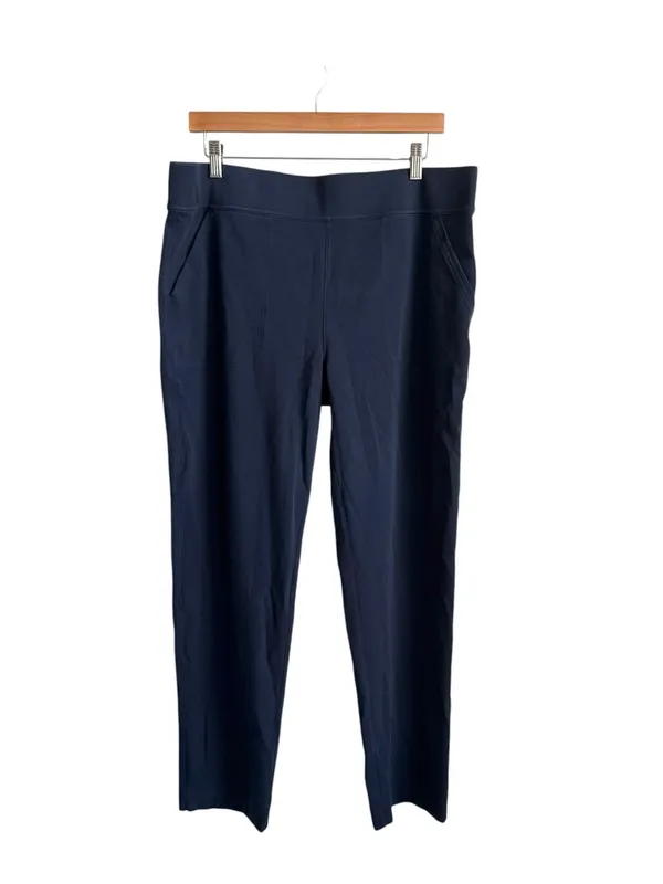 Duluth Trading Co NoGA Naturale Cotton Slim Leg Pants Navy Blue XL - Image 3