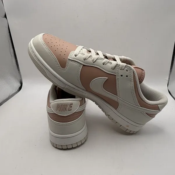 New Womens 9.5 Nike Dunk‎ Low Particle Pink/Lt Orewood Brown Sneaker IM6572-603 - Image 6